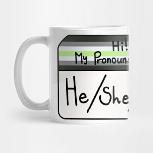 Hi my pronouns are - he she they - agender pride Mug